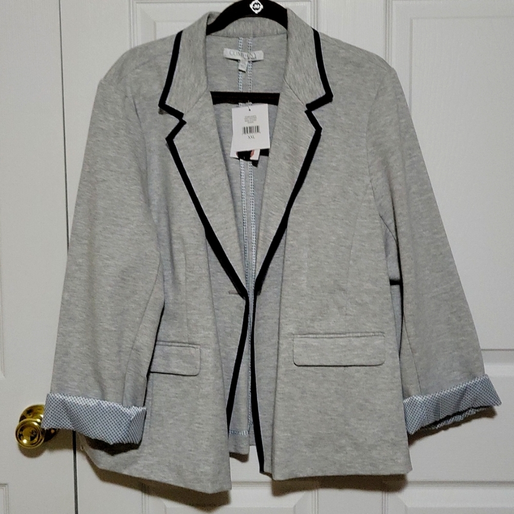Gray loose fitted soft blazer